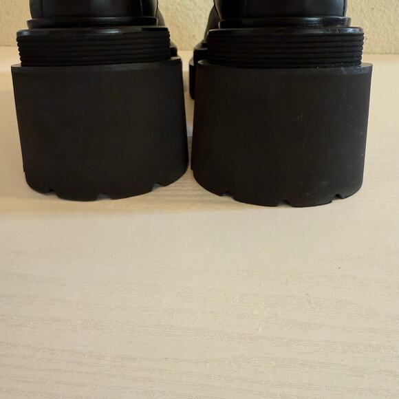 Sandro Paris Chelsea Ankle Boots Platform Black Leather Size 39 (US 8) - Picture 9 of 14